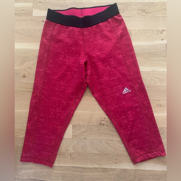 Adidas Techfit Climatized red leggings sz S - Picture 1 of 7